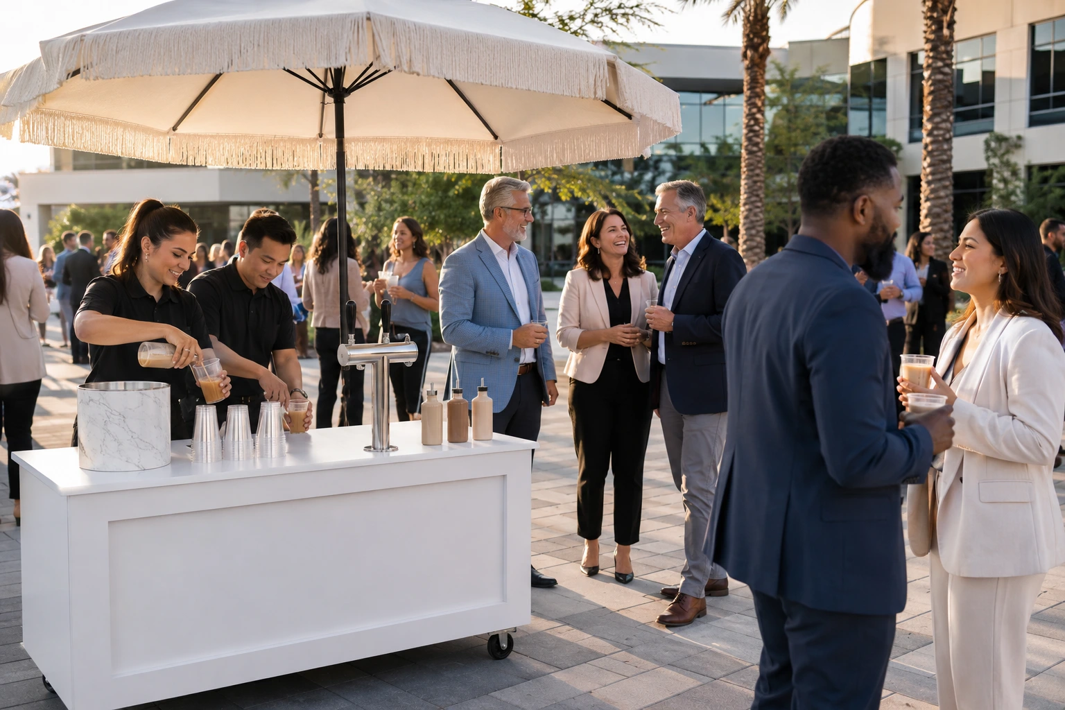 Corporate coffee cart — take them to the future